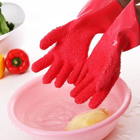 Potato Peeling Gloves - Kitchen Tool for Peeling Vegetables, Cleaning Fish Scales and More