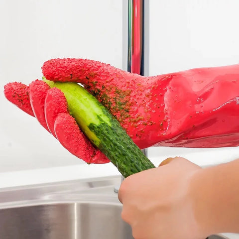 Potato Peeling Gloves - Kitchen Tool for Peeling Vegetables, Cleaning Fish Scales and More