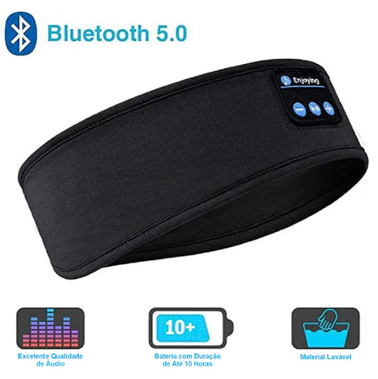SleepFlex Máscara com Bluetooth 5.0 Multifunções: A companhia ideal para um sono perfeito e atividades do dia a dia confortáveis.