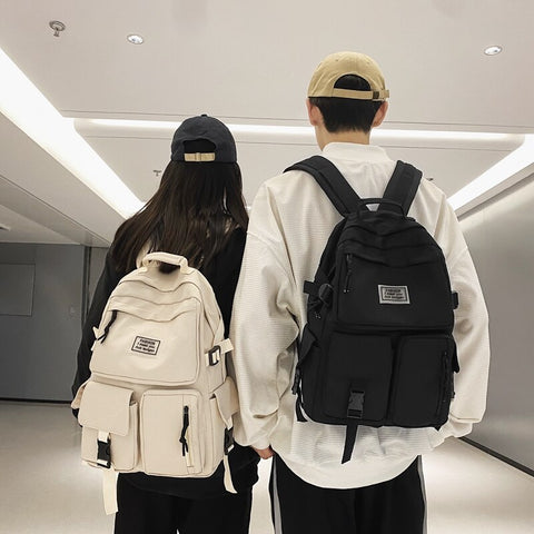 Unisex Nylon Backpack with Multiple Pockets and Large Capacity - Style and Convenience in a Single Accessory