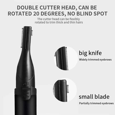 Electric Eyebrow Trimmer - Dual Head Design for Precision Shaping