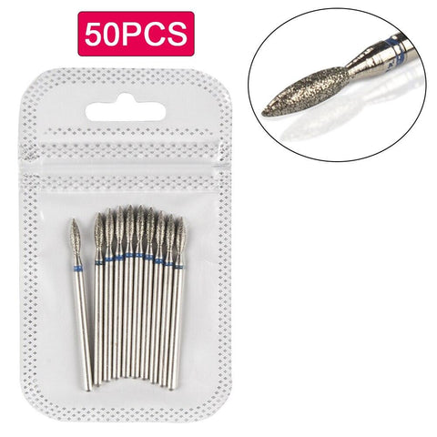 50pcs Brocas de Diamante Para Manicura e Pédicure - Esplendor