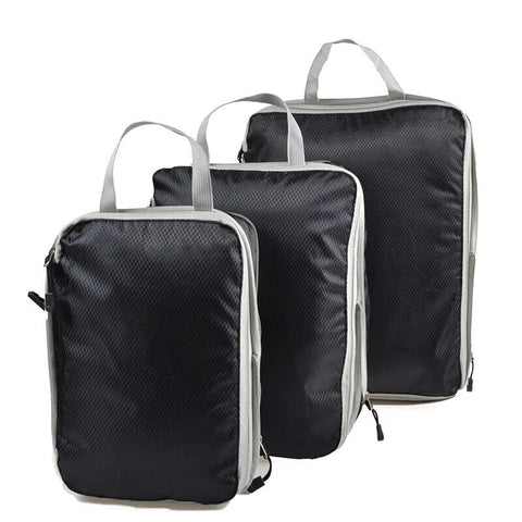 Set of 3 Compressible Travel Storage Bags - Efficient Quality