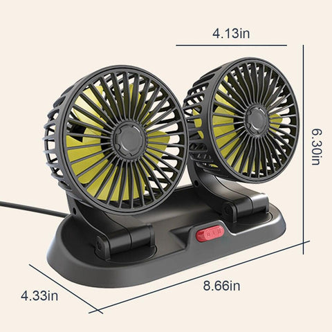 Ventoinha dupla de Ar para casa e automóvel - Esplendor