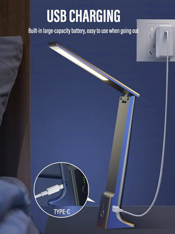 Foldable LED Desk Lamp with USB Charging - Premium Lighting for Your Workspace!