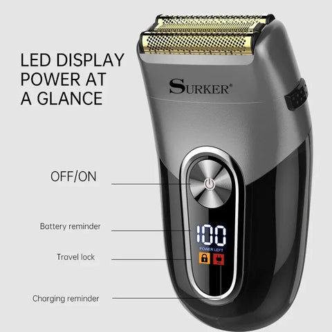 Surker Electric Shaver for Men - Wet/Dry Shaving