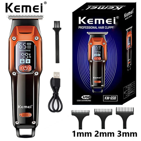 Maquina de Cortar Cabelo Kemei-658 Profissional - O Seu Aliado para um Estilo Impecável e Preciso!