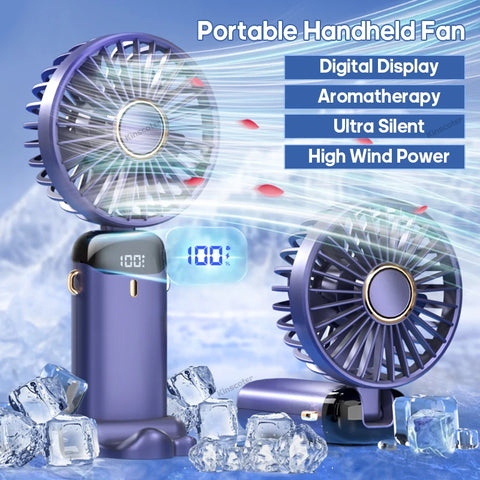 3000mAh Foldable Handheld Fan - Cool Off with Style and Convenience