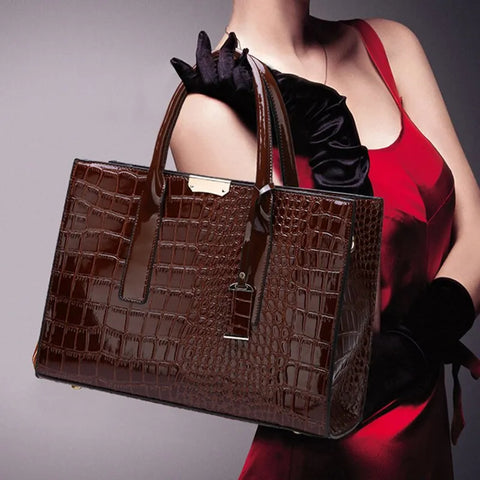 Crocodile Print Suitcase - The Pinnacle of Elegance and Functionality