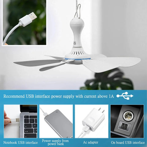 Ventilador de Teto USB - Refresque Qualquer lugar