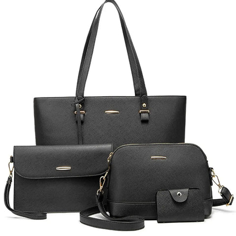 Conjunto de 4 Bolsas para Mulheres - Elegância e Praticidade em um Único Conjunto