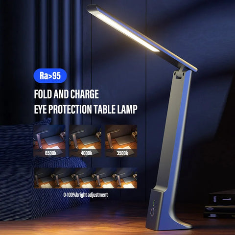 Foldable LED Desk Lamp with USB Charging - Premium Lighting for Your Workspace!