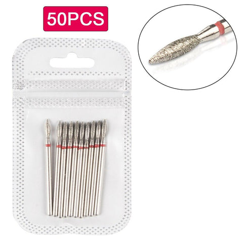 50pcs Brocas de Diamante Para Manicura e Pédicure - Esplendor