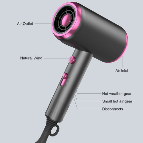 Secador de Cabelo com Difusor 1800W  -  Tecnologia Iónica para Cuidado do Cabelo