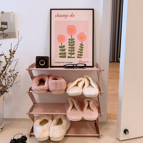 Shoe Cabinet with Tier Mounting, Space-Saving Z Bracket