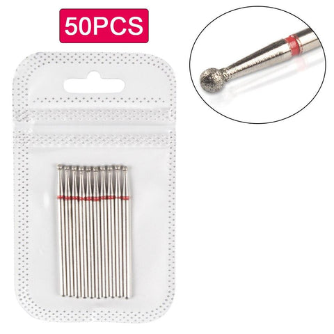 50pcs Brocas de Diamante Para Manicura e Pédicure - Esplendor