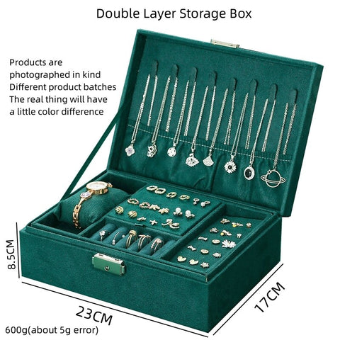 Vintage Style Double Watch and Jewelry Storage Box - Luxurious and Spacious