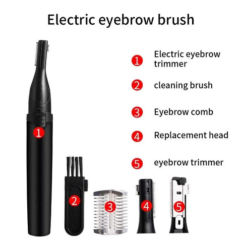 Electric Eyebrow Trimmer - Dual Head Design for Precision Shaping