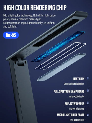 Foldable LED Desk Lamp with USB Charging - Premium Lighting for Your Workspace!