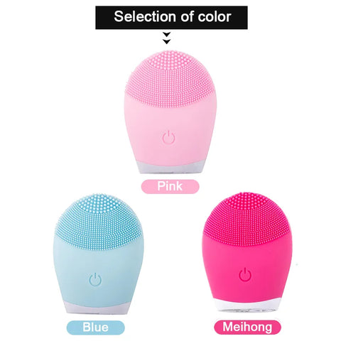 Silicone Facial Cleansing Brush - Deep Cleansing with Sonic Vibration to Reveal Your Natural Beauty