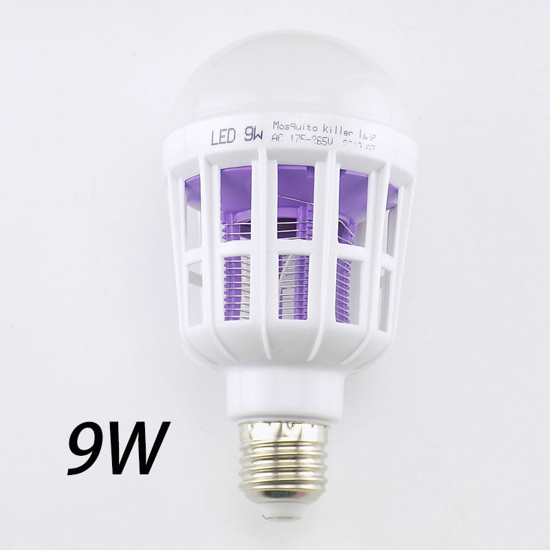 Lâmpada LED Mata-Moscas 9W - Iluminação Doméstica e Armadilha de Insetos