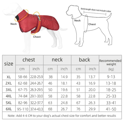 Casaco Quente para Cães de Médio e Grande Porte - Estilo e Conforto no Inverno