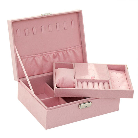 Vintage Style Double Watch and Jewelry Storage Box - Luxurious and Spacious