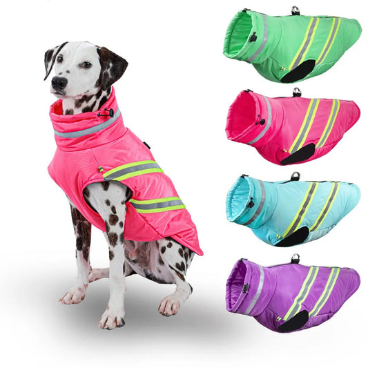 Warm Winter Coat for Small and Large Dogs - Windproof and Waterproof Reflective Clothing