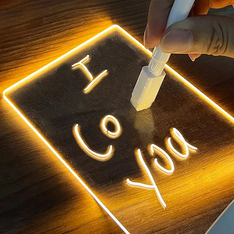 LED Night Light with USB Message Board - Lets Your Message Shine