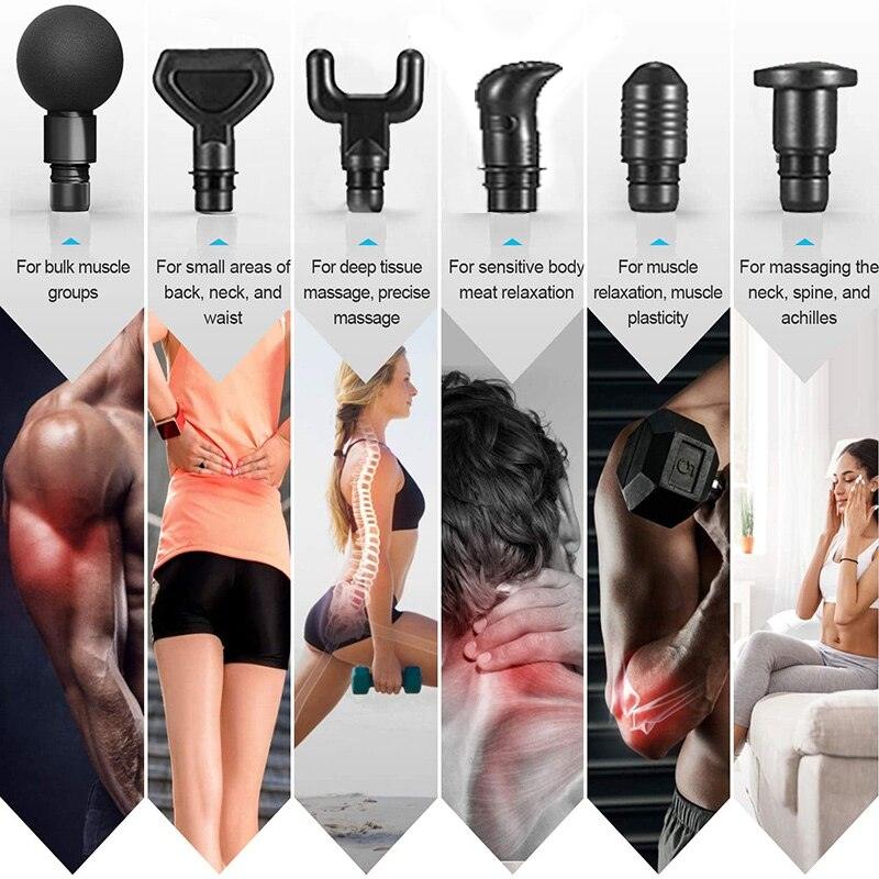 Pistola de massagem muscular Deep Tissue para alívio de dores musculares para atletas - Esplendor