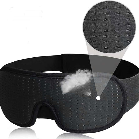 3D MAX Black Eye Mask - Comfort and Darkness for a Restful Sleep