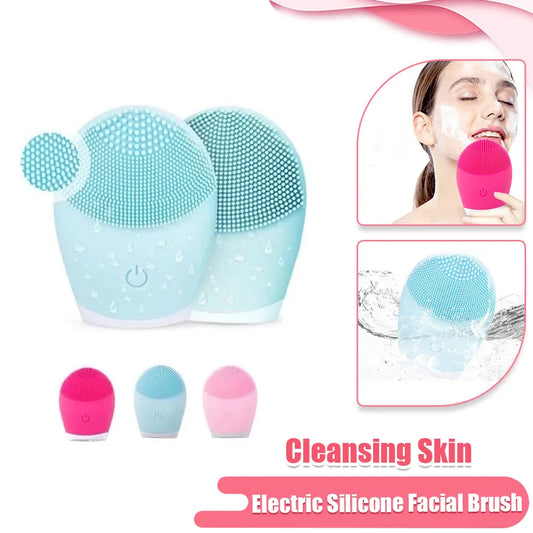 Silicone Facial Cleansing Brush - Deep Cleansing with Sonic Vibration to Reveal Your Natural Beauty