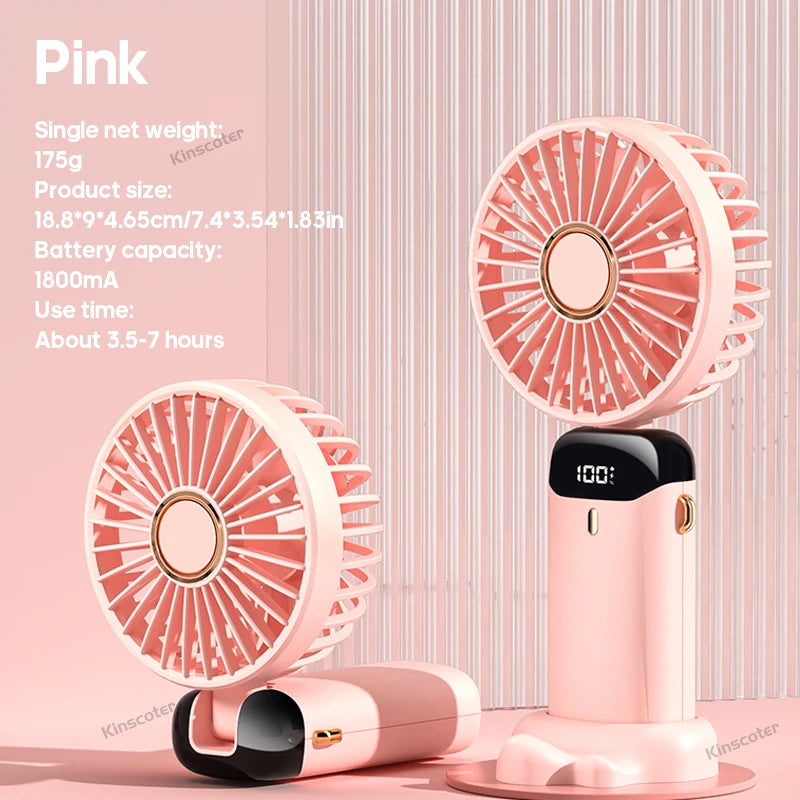 3000mAh Foldable Handheld Fan - Cool Off with Style and Convenience