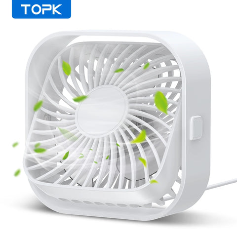 PLUZZ F101 Mini Ventilador de secretária portátil de baixo ruído