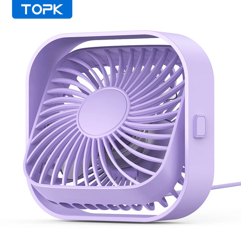 PLUZZ F101 Mini Ventilador de secretária portátil de baixo ruído