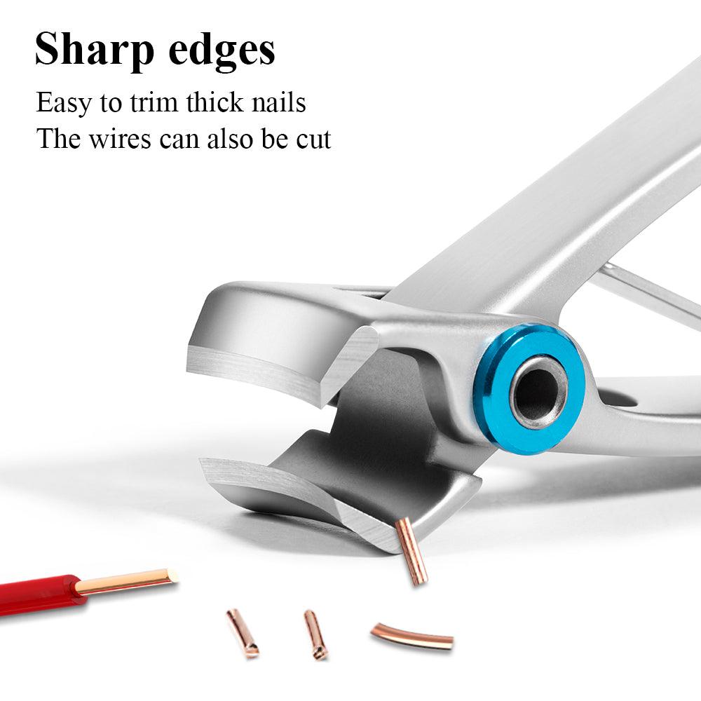 Corta-unhas profissional de aço inoxidável com abertura de mandíbula larga - Esplendor