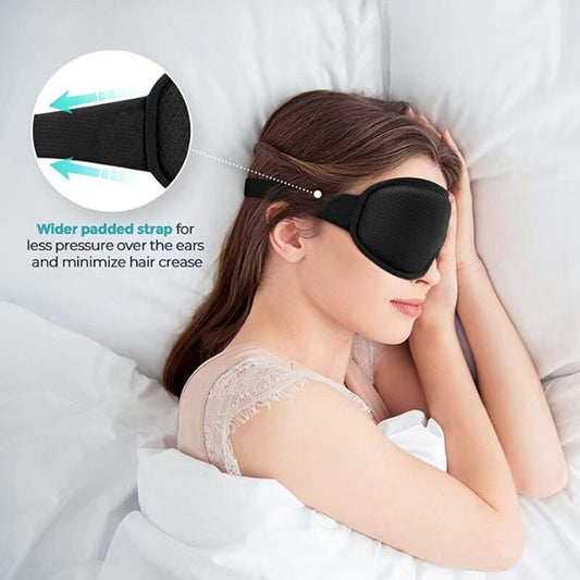 3D MAX Black Eye Mask - Comfort and Darkness for a Restful Sleep