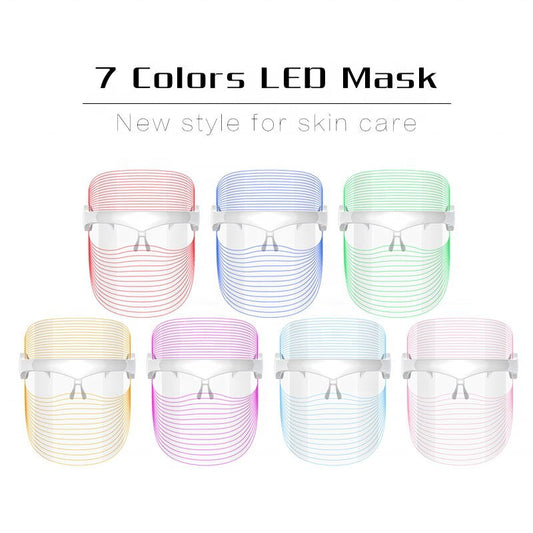 Facial Treatment Mask with 7 LEDs -Skin Rejuvenation and Beauty Care