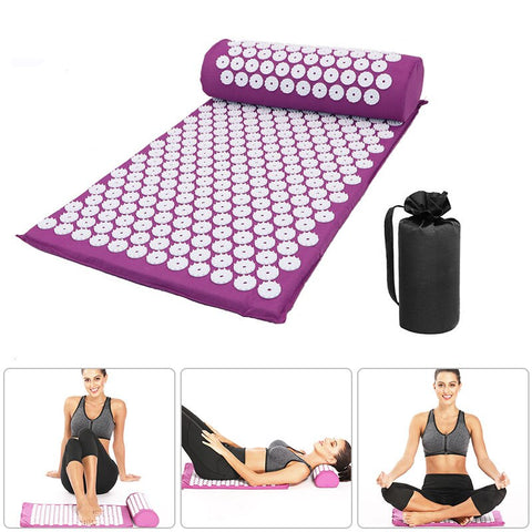 Yoga Massage Mat - Almofada de Acupressão para Alívio do Stress e Dor nas Costas