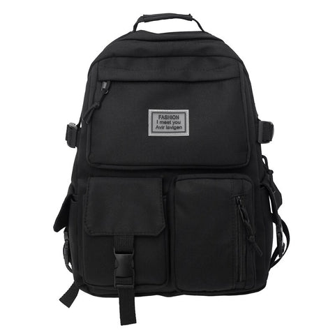 Unisex Nylon Backpack with Multiple Pockets and Large Capacity - Style and Convenience in a Single Accessory