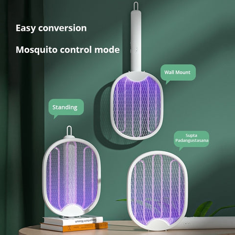 Raquete Mata-Mosquitos Recarregável - Elimine Mosquitos e Insetos com Facilidade e Eficiência