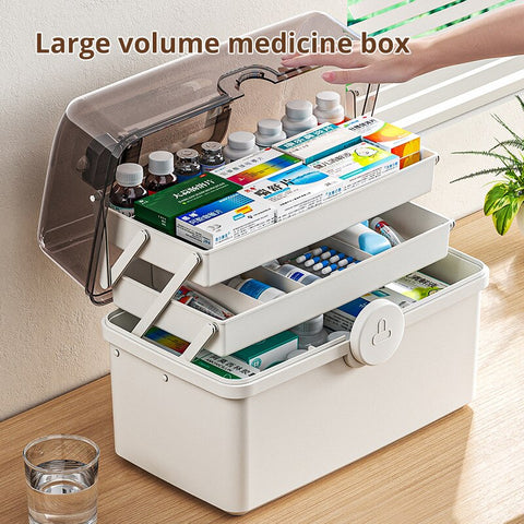 Large Capacity Medicine Storage Box for Home Use